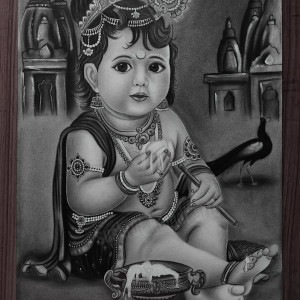 Lord Krishna - Drawing Skill