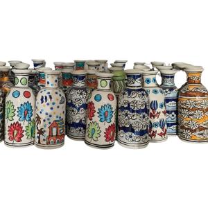 Mix Design Blue Pottery Ceramic Water Jugs